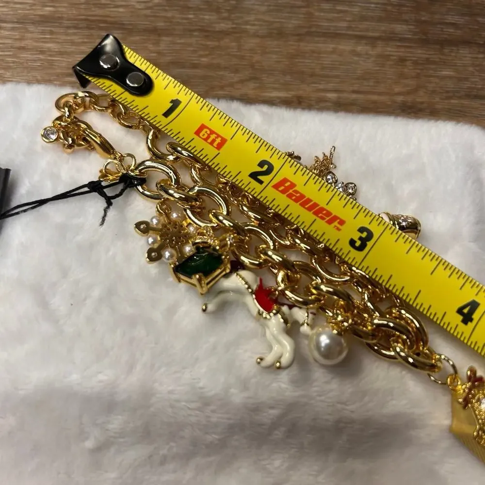 NWT Kate Spade Winter Wonderland Charm Bracelet Gold